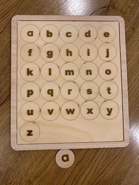 Wooden alphabet discs only - Tiny Memories Laser