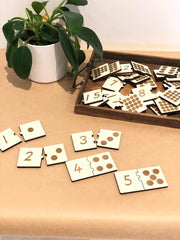 Montessori counting domino/puzzle set - Tiny Memories Laser