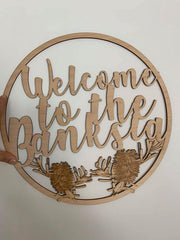 Welcome to Banksia room name - circle design - Tiny Memories Laser
