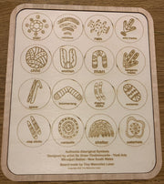 Authentic Aboriginal Symbols matching board set - Tiny Memories Laser
