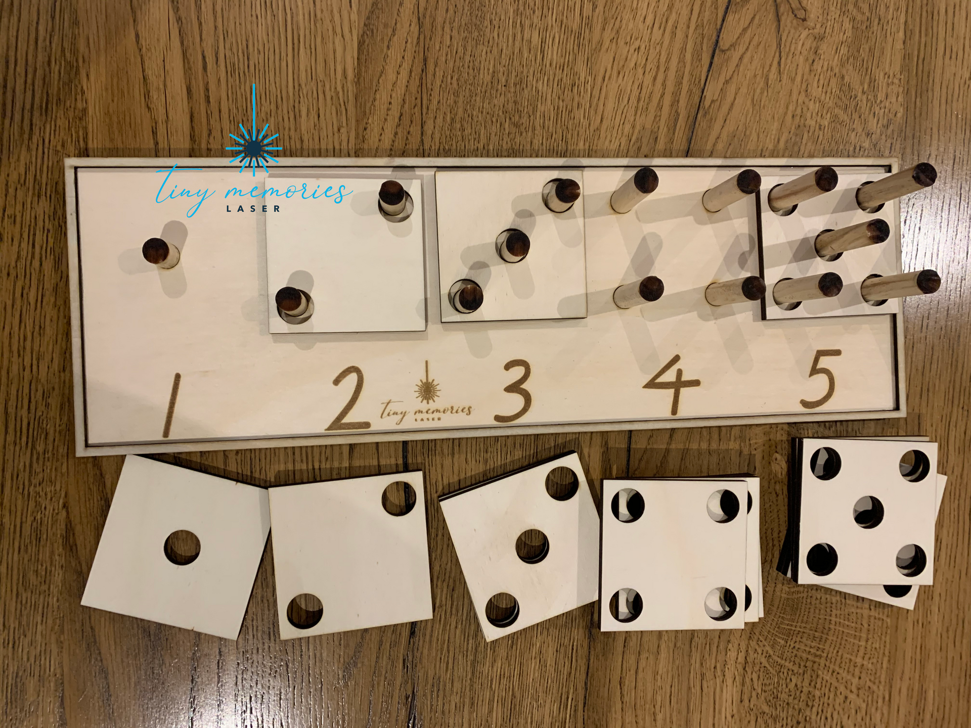 Count 1 - 5 board set - Tiny Memories Laser