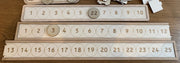 Wooden matching numbers 1-25 long table set - Tiny Memories Laser