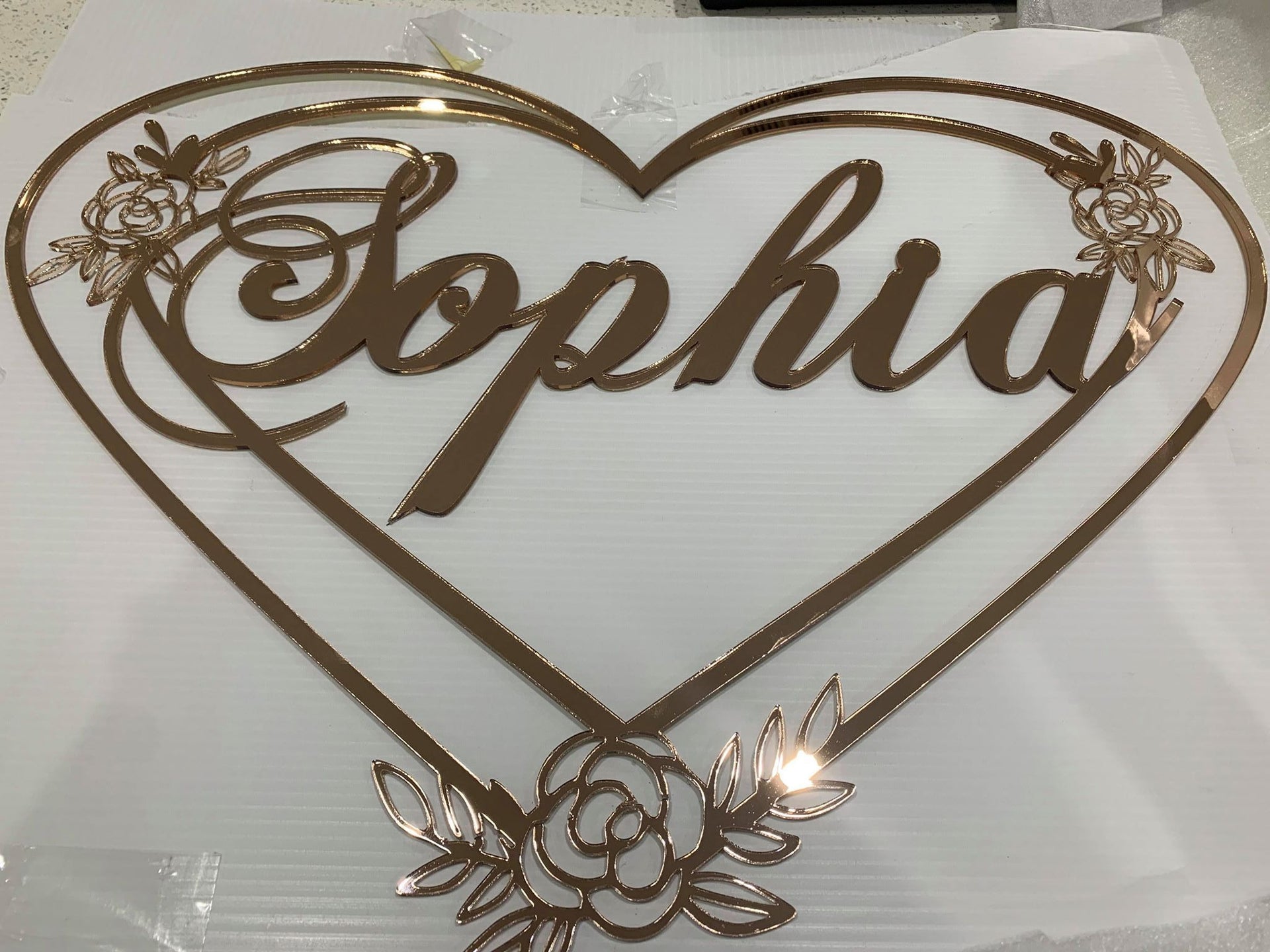 Custom name signs/back drops - text multiple lines - Tiny Memories Laser