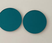 Blank Acrylic Shapes(Circle/rectangle/square) - Teal Mirror Blanks