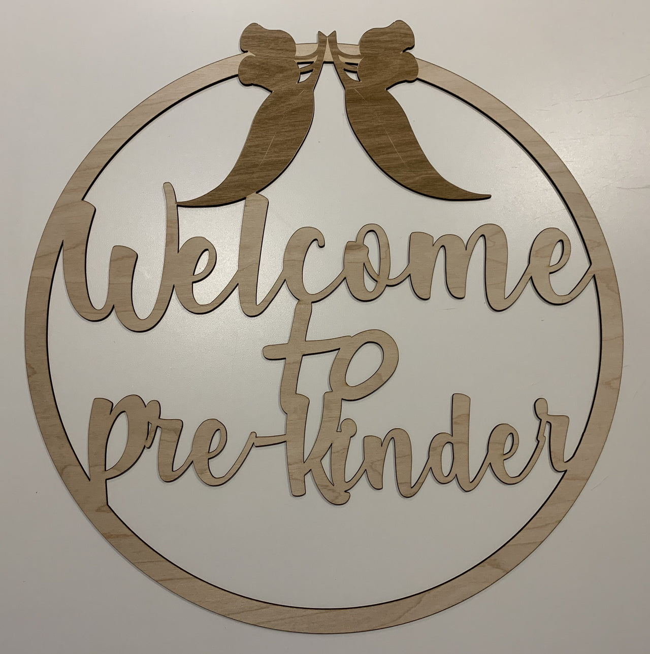 Welcome to Pre-Kinder room name - circle design - Tiny Memories Laser