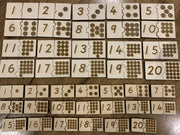 Montessori counting domino/puzzle set - Tiny Memories Laser