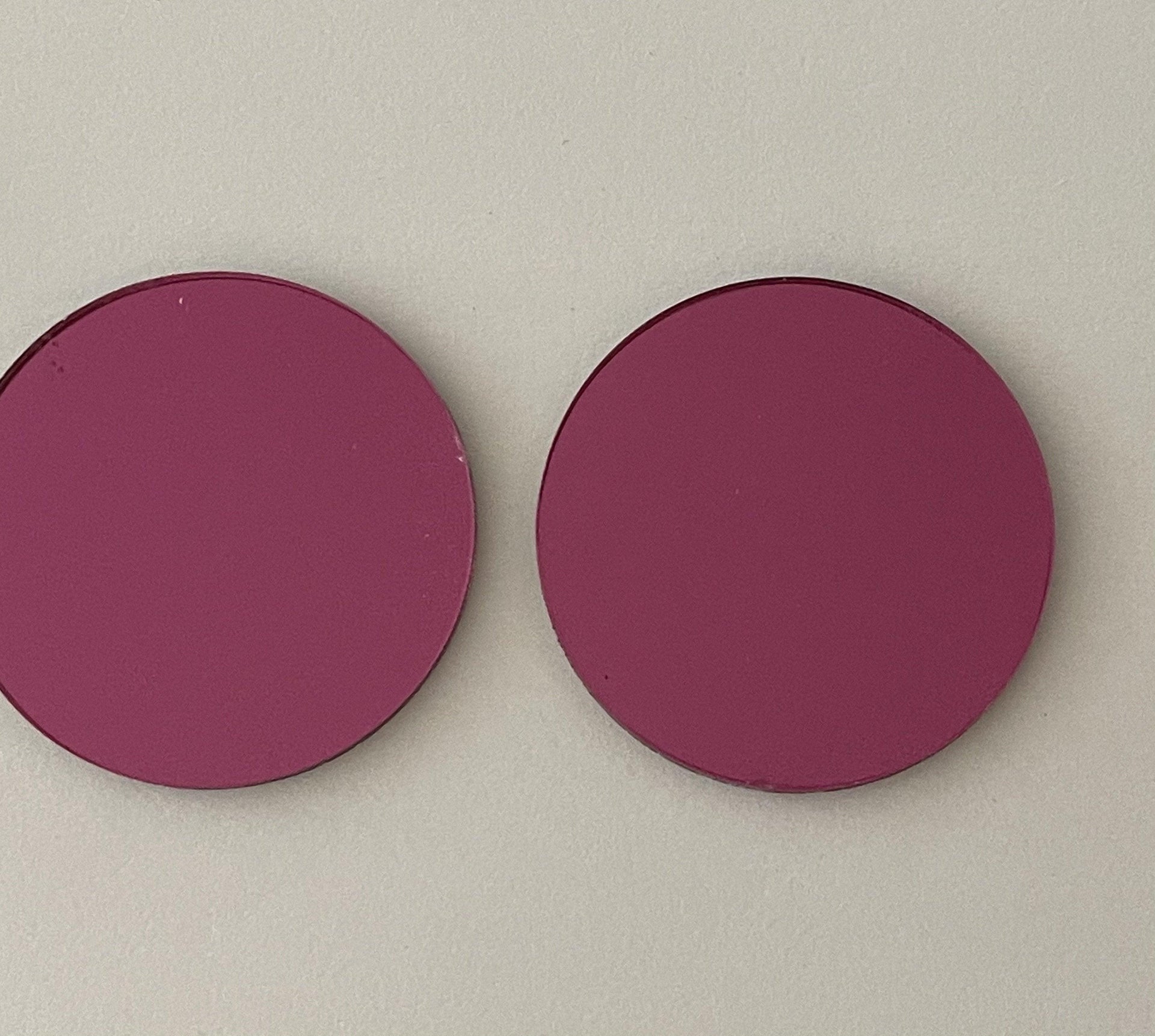 Blank Acrylic Shapes(Circle/rectangle/square) - Pink Mirror Blanks