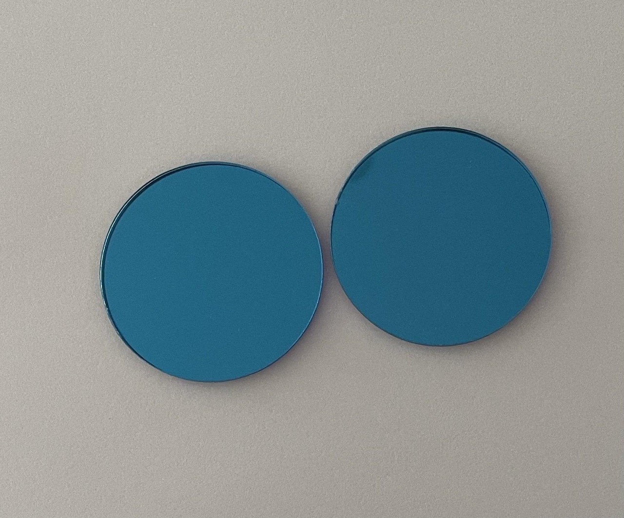 Blank Acrylic Shapes(Circle/rectangle/square) - Sky Blue Mirror Blanks