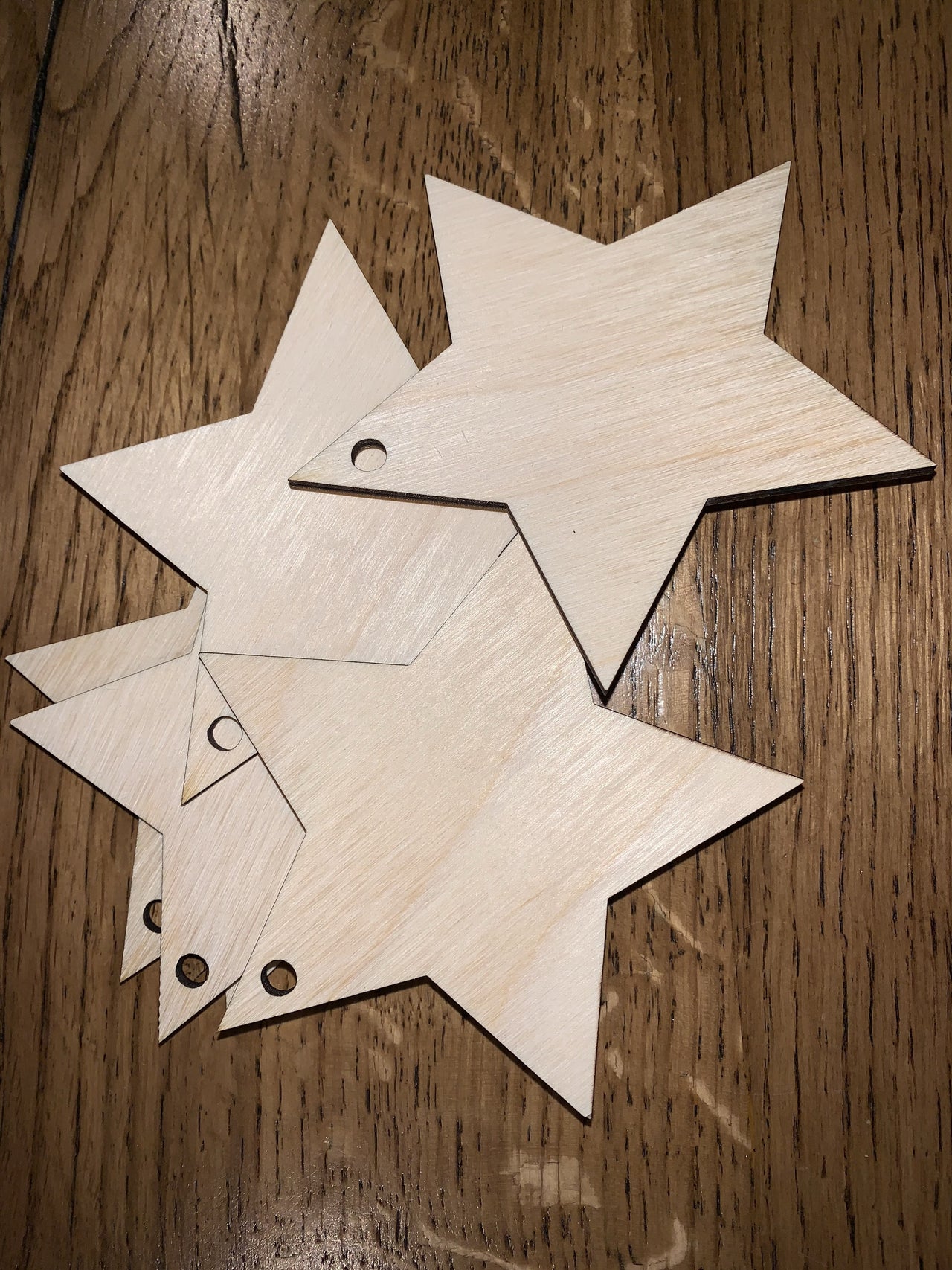 Christmas star decorations - Birch plywood - Tiny Memories Laser