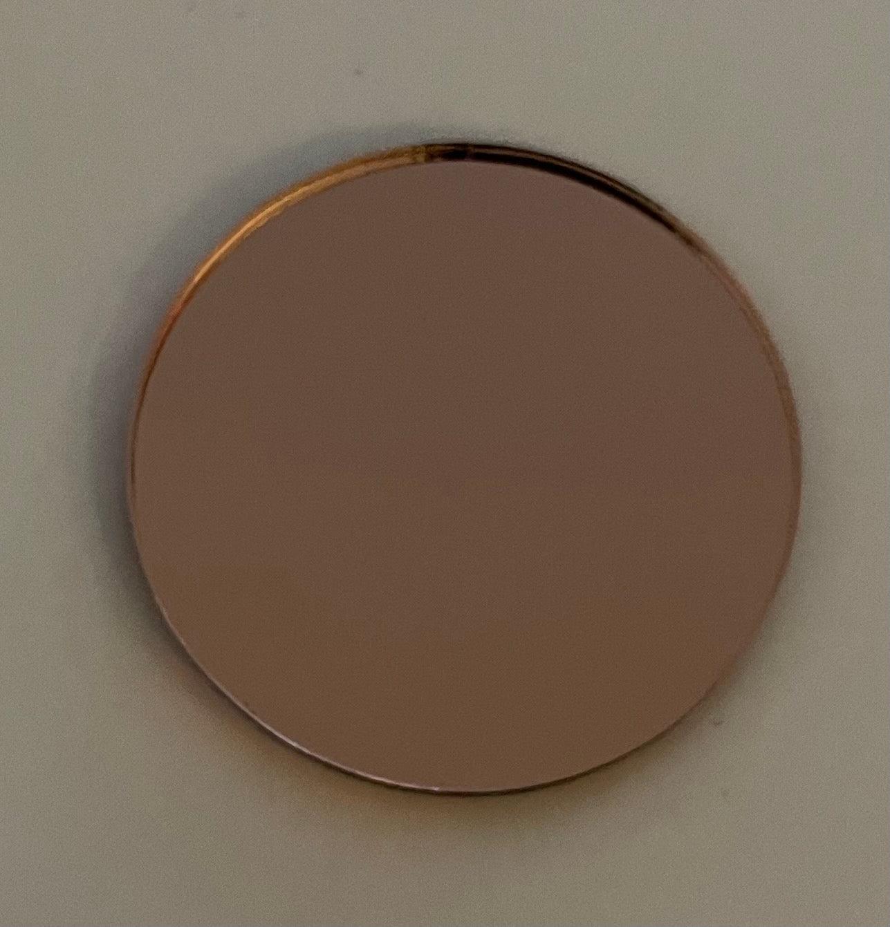 Blank Acrylic shapes(circle/rectangle/square) - Rose Gold mirror - Tiny Memories Laser