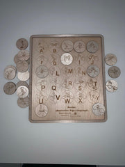 Auslan (Australian Sign Language) alphabet matching board set - Tiny Memories Laser