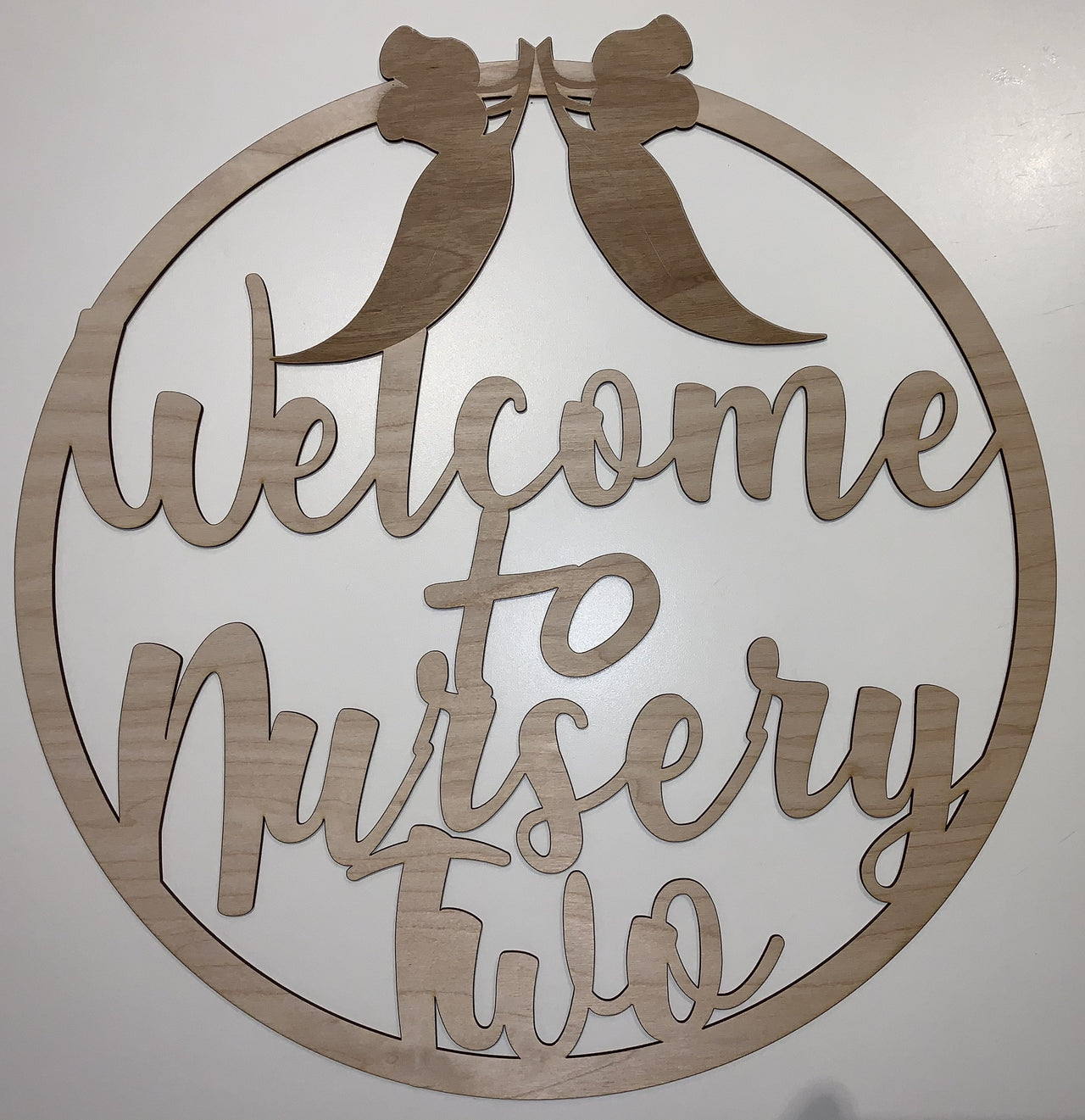 Welcome to Nursery Two room name - circle design - Tiny Memories Laser