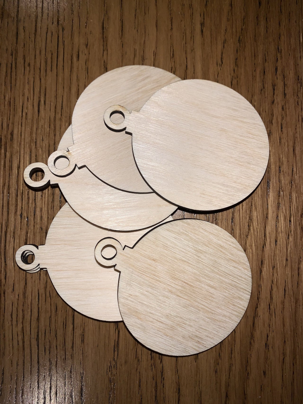 Christmas bauble decorations - Birch plywood - Tiny Memories Laser