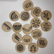 Authentic Aboriginal Symbols matching board set - Tiny Memories Laser